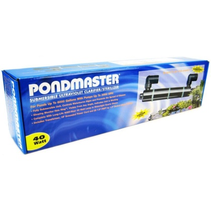 Pondmaster Submersible Ultraviolet Clarifier & Sterilizer - 40 Watts - 2,400 GPH (6,000 Gallons - 1.5