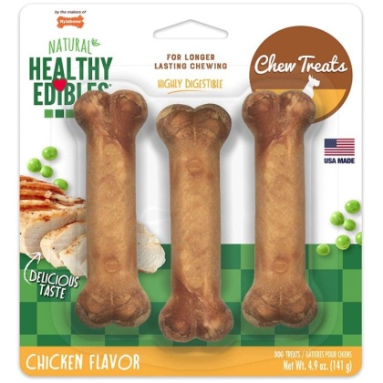 Nylabone Healthy Edibles Wholesome Dog Chews - Chicken Flavor - Regular - 4.5\
