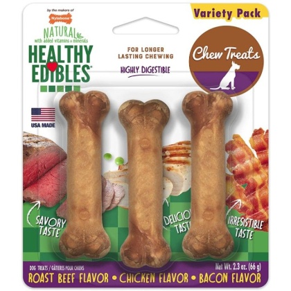 Nylabone Healthy Edibles Wholesome Dog Chews - Variety Pack - Petite (3 Pack)