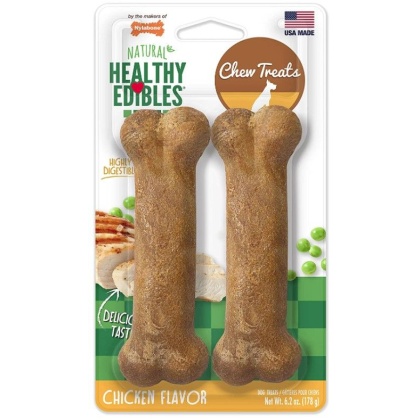 Nylabone Healthy Edibles Wholesome Dog Chews - Chicken Flavor - Wolf - 5.5\