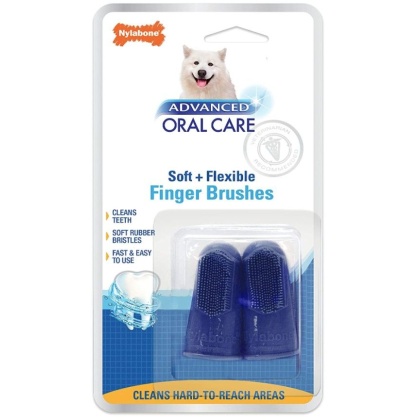 Nylabone Advanced Oral Care Finger Brush - 2 Pack