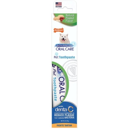 Nylabone Advanced Oral Care Natural Toothpaste - Peanut Flavor - 2.5 oz