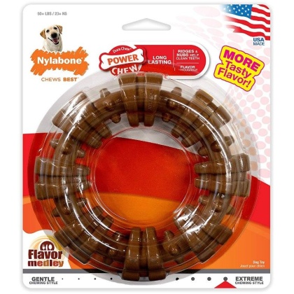 Nylabone Dura Chew Textured Ring - Flavor Medley - 1 Chew - Dogs over 50 lbs