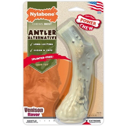 Nylabone Power Chew Antler Alternative Venison Flavor - Large - 1 count