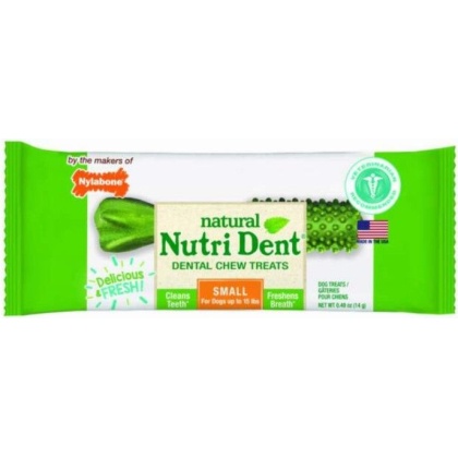 Nylabone Natural Nutri Dent Fresh Breath Limited Ingredients Small Dog Chews - 1 count
