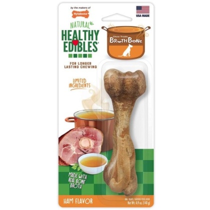 Nylabone Healthy Edibles Broth Bone Ham Flavor Large - 1 count