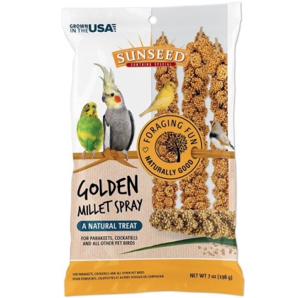 Sunseed Golden Millet Spray Natural Bird Treat - 7 oz