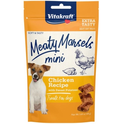 Vitakraft Meaty Morsels Mini Chicken Recipe with Sweet Potato Dog Treat - 1.69 oz