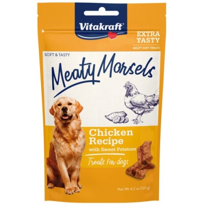 Vitakraft Meaty Morsels Mini Chicken Recipe with Sweet Potato Dog Treat - 4.2 oz