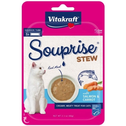 VitaKraft Souprise Stew Lickable Cat Treat Salmon and Carrot - 5 count