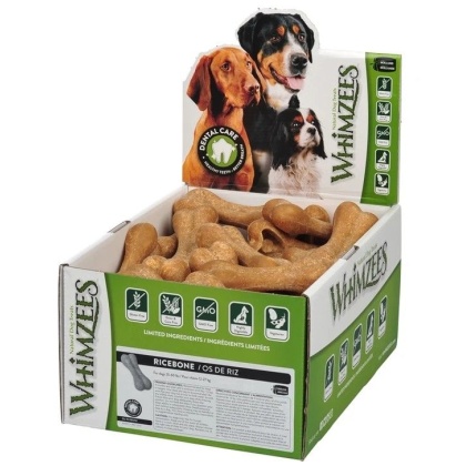 Whimzees Rice Bone Daily Dental Chew  - 50 count