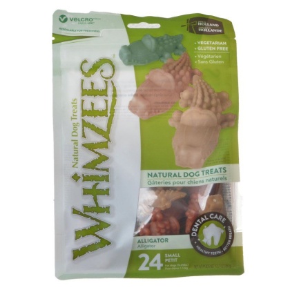 Whimzees Natural Dental Care Alligator Dog Treats - Small - 24 Pack - (Dogs 15-25 lbs)