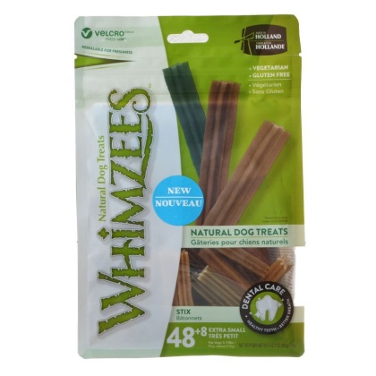 Whimzees Natural Dental Care Stix Dog Treats - X-Small - 56 Pack - (Dogs 5-15 lbs)