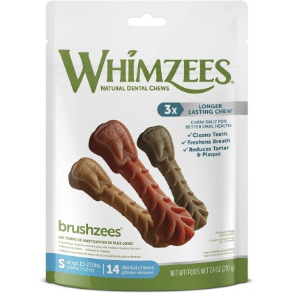 Whimzees Brushzees Dental Treats Small - 7.4 oz