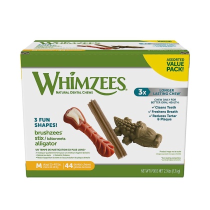 Whimzees Dog Dental Chew Variety Pack Medium - 44 count