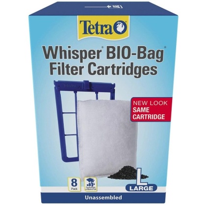 Tetra Bio-Bag Disposable Filter Cartridges - Large - For Whisper 20i, 40i, C, 20, 30, 40 & 60 Power Filters (8 Pack)