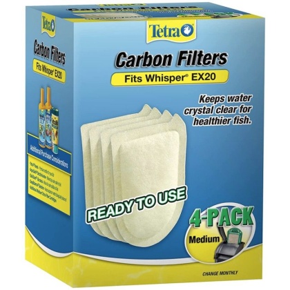 Tetra Whisper EX Carbon Filter Cartridge - Medium (4 Pack)