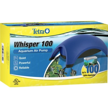Tetra Whisper Aquarium Air Pumps (UL Listed) - Whisper 100 - Up to 100 Gallons (2 Outlets)