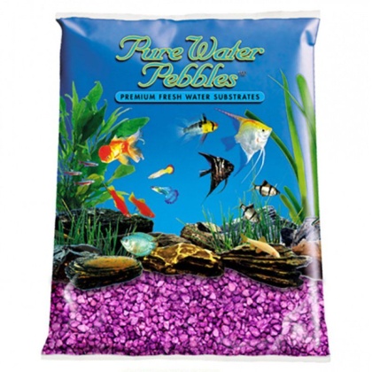 Pure Water Pebbles Aquarium Gravel - Purple Passion - 5 lbs (3.1-6.3 mm Grain)