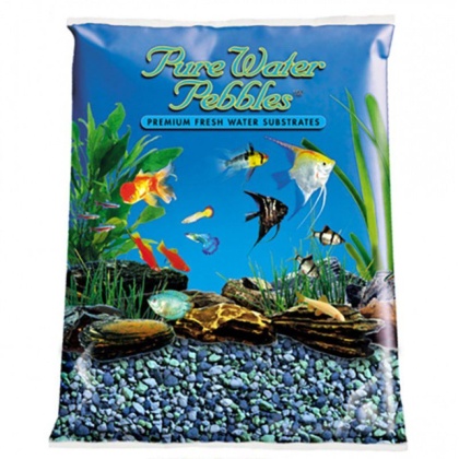 Pure Water Pebbles Aquarium Gravel - Blue Lagoon - 25 lbs (3.1-6.3 mm Grain)