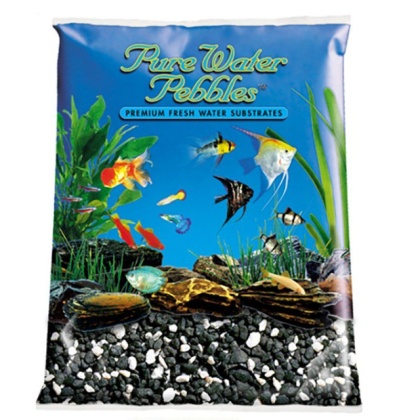 Pure Water Pebbles Aquarium Gravel - Salt & Pepper - 25 lbs (3.1-6.3 mm Grain)