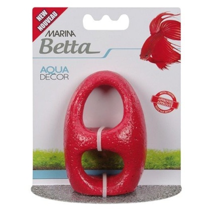 Marina Betta Aqua Decor - Red Stone Archway - 1 count