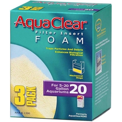 Aquaclear Filter Insert Foam - Size 20 - 3 count