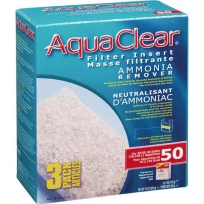 Aquaclear Ammonia Remover Filter Insert - Size 50 - 3 count