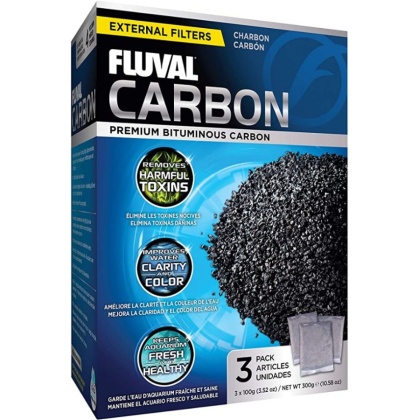 Fluval Carbon Bags - 3 x 100 Gram Bags (3 Pack)