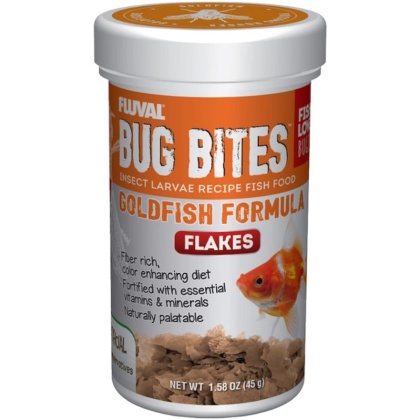 Fluval Bug Bites Insect Larvae Goldfish Formula Flakes - 1.59 oz