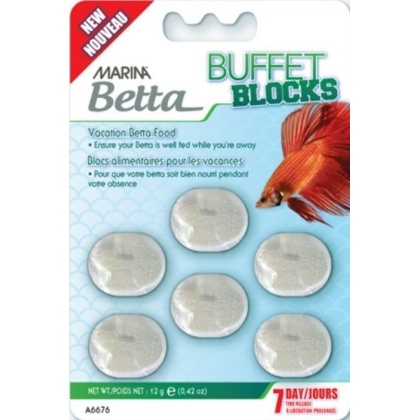 Marina Betta Buffet Blocks 7 Day Vacation Food - 0.42 oz