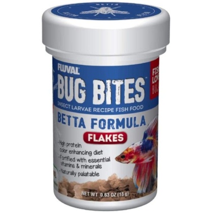Fluval Bug Bites Betta Formula Flakes - 0.63 oz
