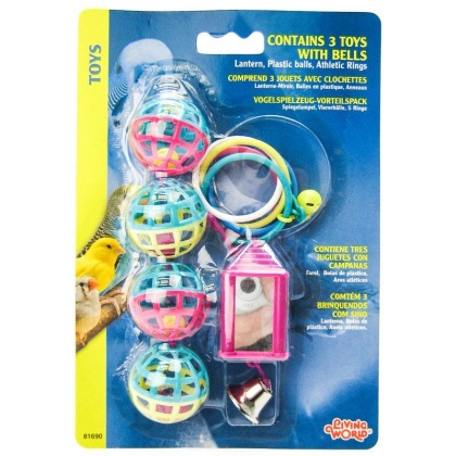 Living World Bird Toys with Bells - 3 Pack