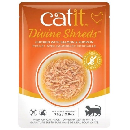 Catit Divine Shreds Chicken with Salmon and Pumpkin - 2.65 oz