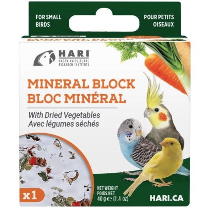 HARI Vegetable Mineral Block for Small Birds - 1.2 oz