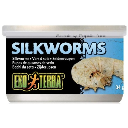 Exo Terra Canned Silkworms Specialty Reptile Food - 1.2 oz