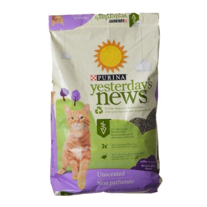 Purina Yesterday\'s News Soft Texture Cat Litter - Unscented - 13 lbs
