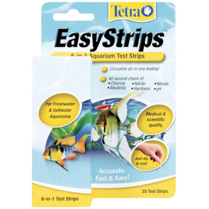Tetra EasyStrips 6 in 1 Ammonia Aquarium Test Strips - 25 Pack