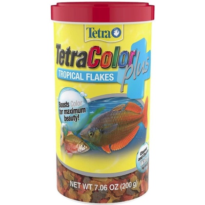 TetraColor Plus Tropical Flakes Fish Food - 7.06 oz