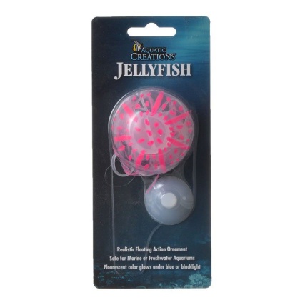 Aquatic Creations Glowing Jellyfish Aquarium Ornament - Pink - 1 Pack