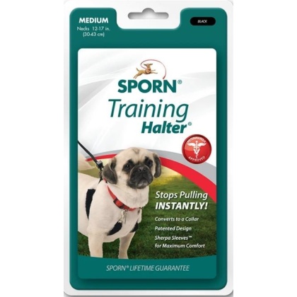Sporn Original Training Halter for Dogs - Black - Medium