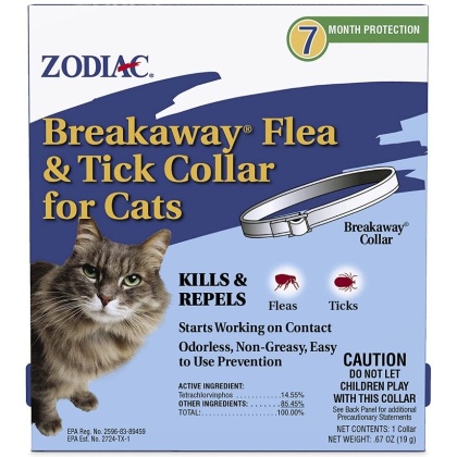 Zodiac Breakaway Flea & Tick Collar for Cats - 7 Month Supply