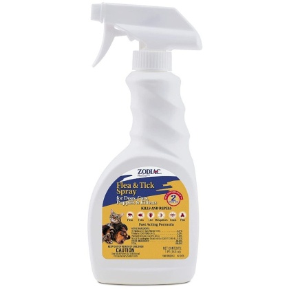 Zodiac Flea & Tick Spray for Dogs, Puppies, Cats & Kittens - 16 oz