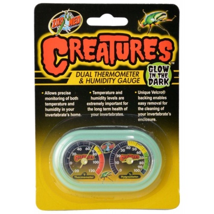 Zoo Med Creatures Dual Thermometer & Humidity Gauge - 1 Count