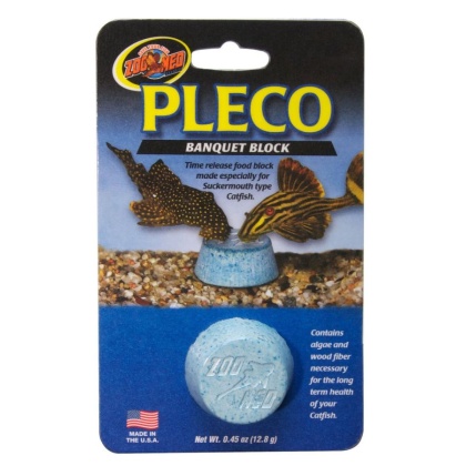 Zoo Med Pleco Banquet Block - 1 Pack - (0.45 oz / 12.8 grams)