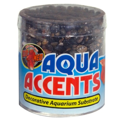 Zoo Med Aquatic Aqua Accents Aquarium Substrate - Dark River Pebbles - .5 lbs
