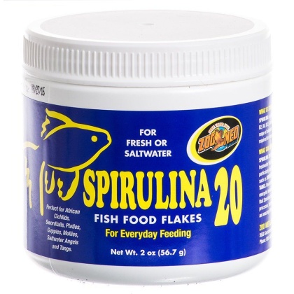 Zoo Med Spirulina 20 Flakes Fish Food - 2 oz