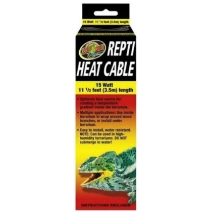 Zoo Med Repti Heat Cable - 15 watt (11.5'L)