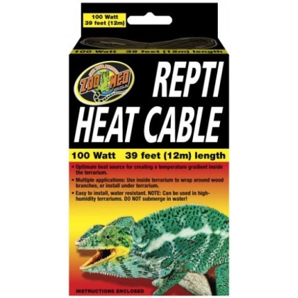 Zoo Med Repti Heat Cable - 100 watt (39'L)
