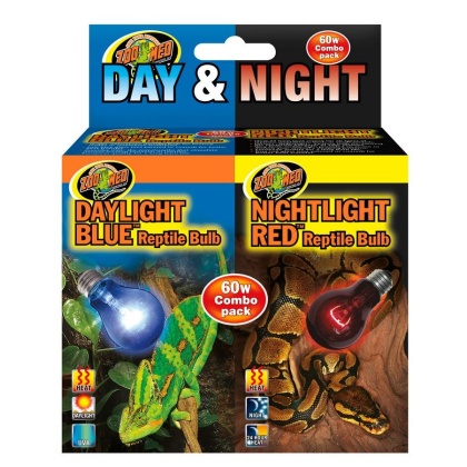 Zoo Med Day & Night Reptile Bulbs Combo Pack - 60 Watts - Combo Pack
